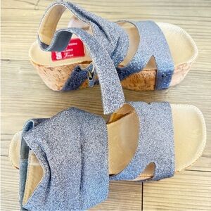 Glittery Blue Kids Sandals